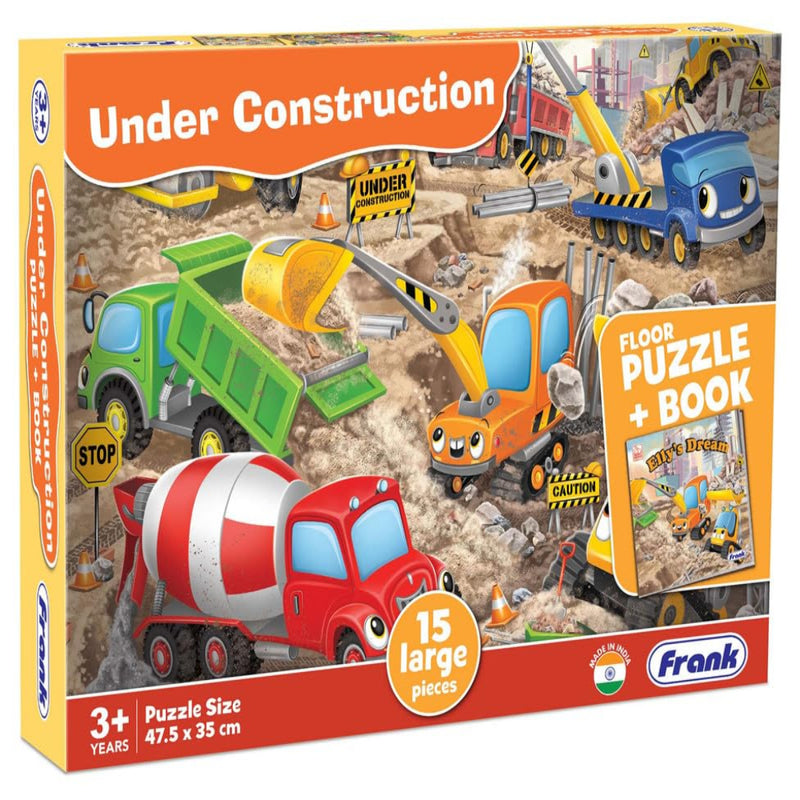 Frank Under Construction Puzzle & Book