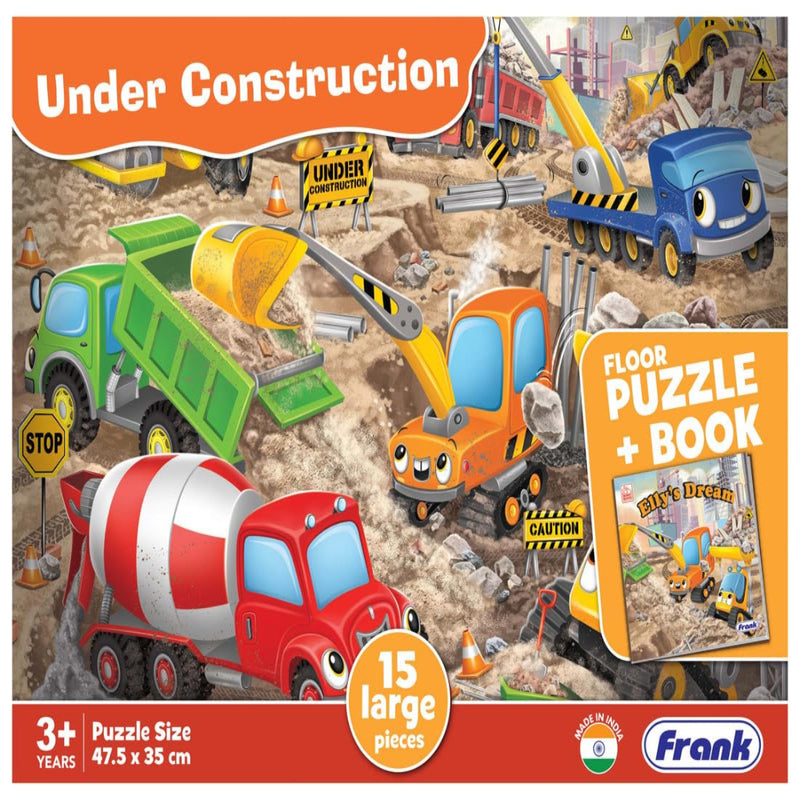 Frank Under Construction Puzzle & Book
