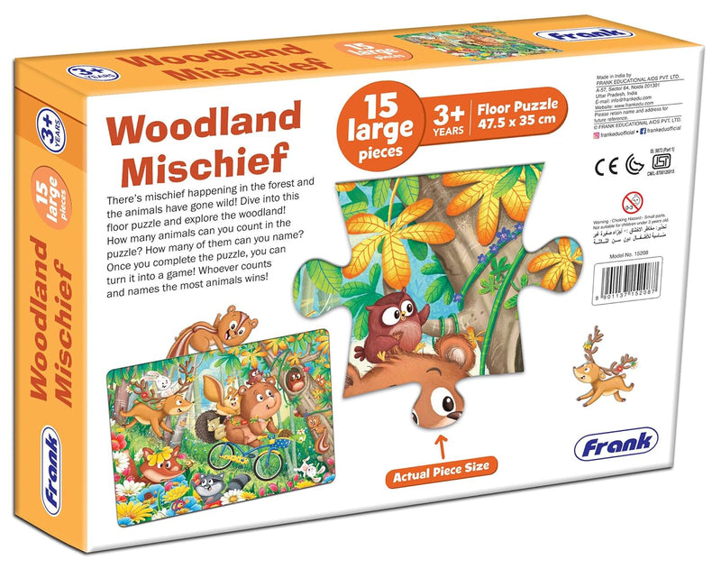 Frank Woodland Mischief Floor Jigsaw Puzzle for Kids