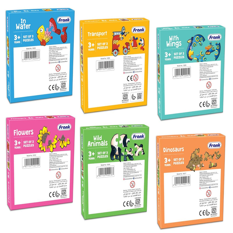 Frank in Water, Transport, with Wings, Flowers, Wild Animals & Dinosaurs Jigsaw Puzzle