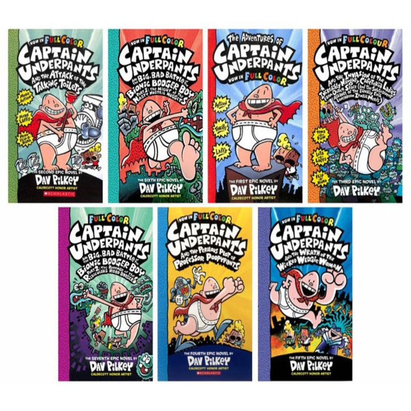 Full Color Captain Underpants ( Set Of 7 Books )