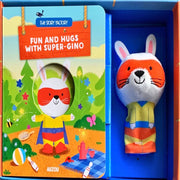 Fun And Hugs With Super-Gino - Board Book with Finger Puppet