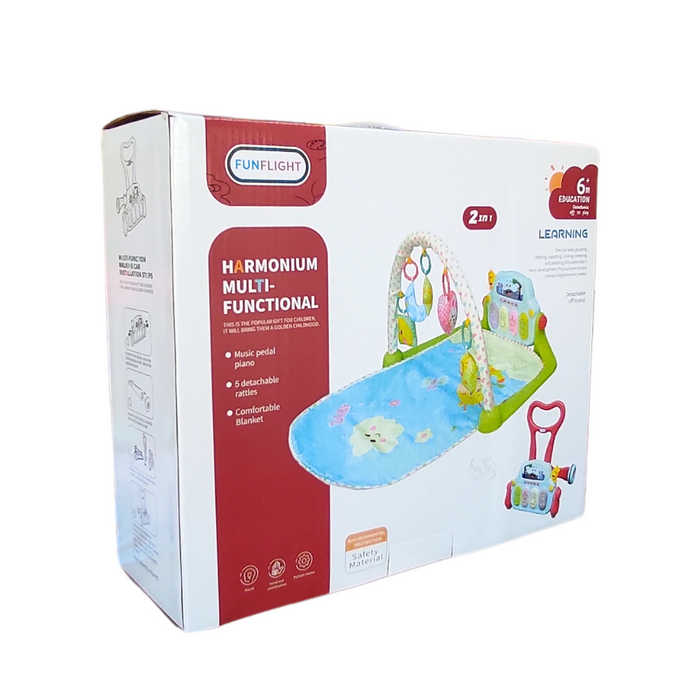 FunFlight 2 in 1 Baby Gym Plus Walker - Square-Mats, Gym & Activity-FunFlight-Toycra