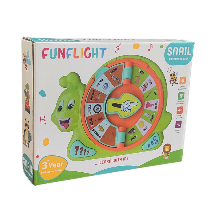FunFlight Snail Education Book - Multi Color-Musical Toys-FunFlight-Toycra