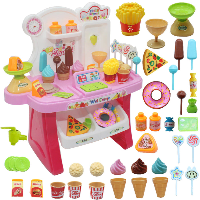 FunFlight Supermarket Play Set -37 Pieces -Multi Color-Pretend Play-FunFlight-Toycra
