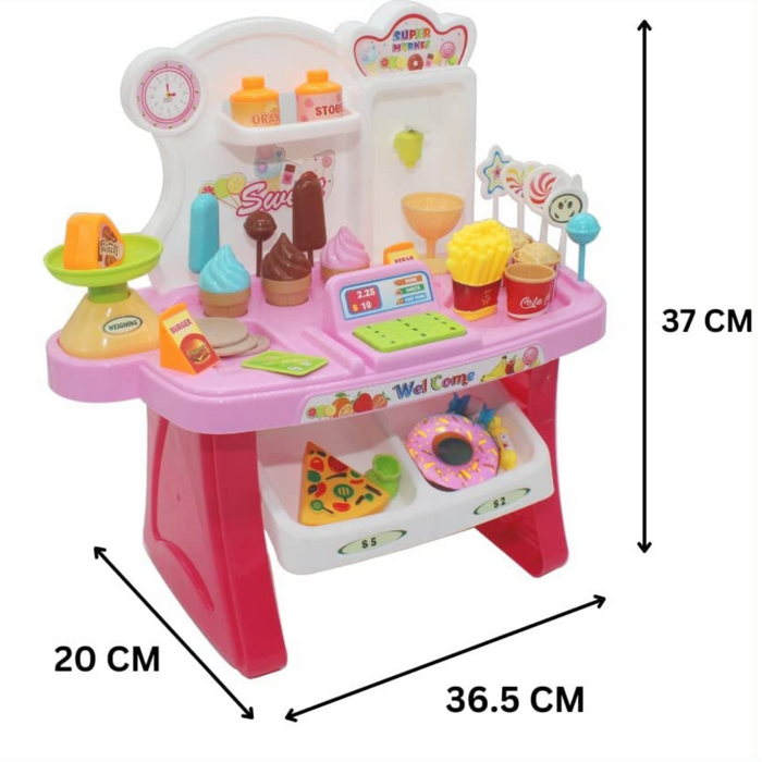 FunFlight Supermarket Play Set -37 Pieces -Multi Color-Pretend Play-FunFlight-Toycra