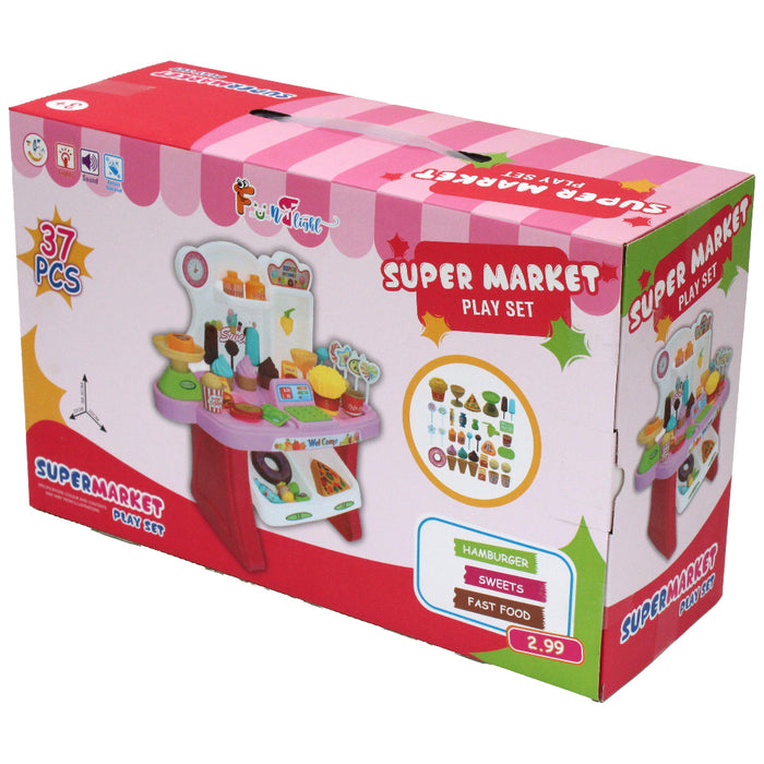 FunFlight Supermarket Play Set -37 Pieces -Multi Color-Pretend Play-FunFlight-Toycra