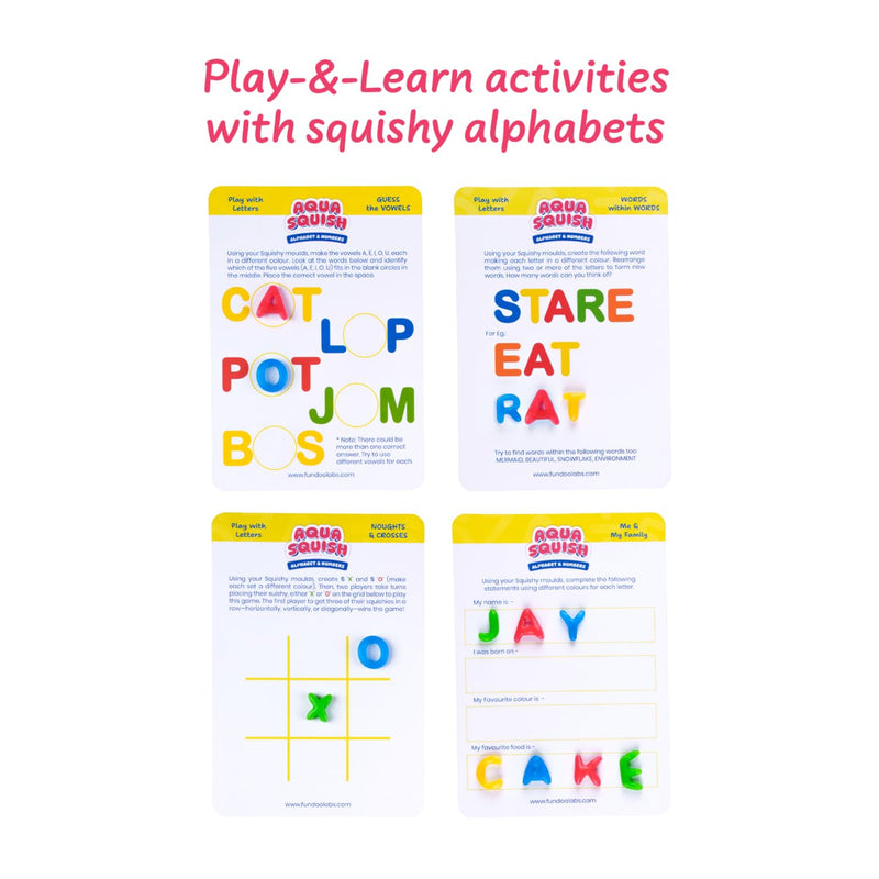 FundooLabs Alphabet & Numbers Aqua Squish Kit-Arts & Crafts-FundooLabs-Toycra