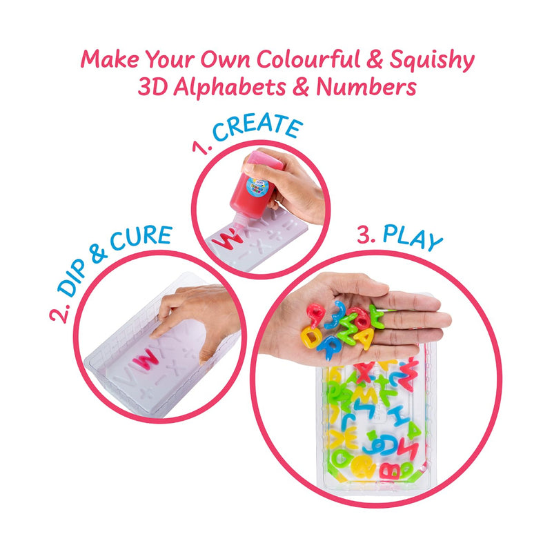 FundooLabs Alphabet & Numbers Aqua Squish Kit-Arts & Crafts-FundooLabs-Toycra