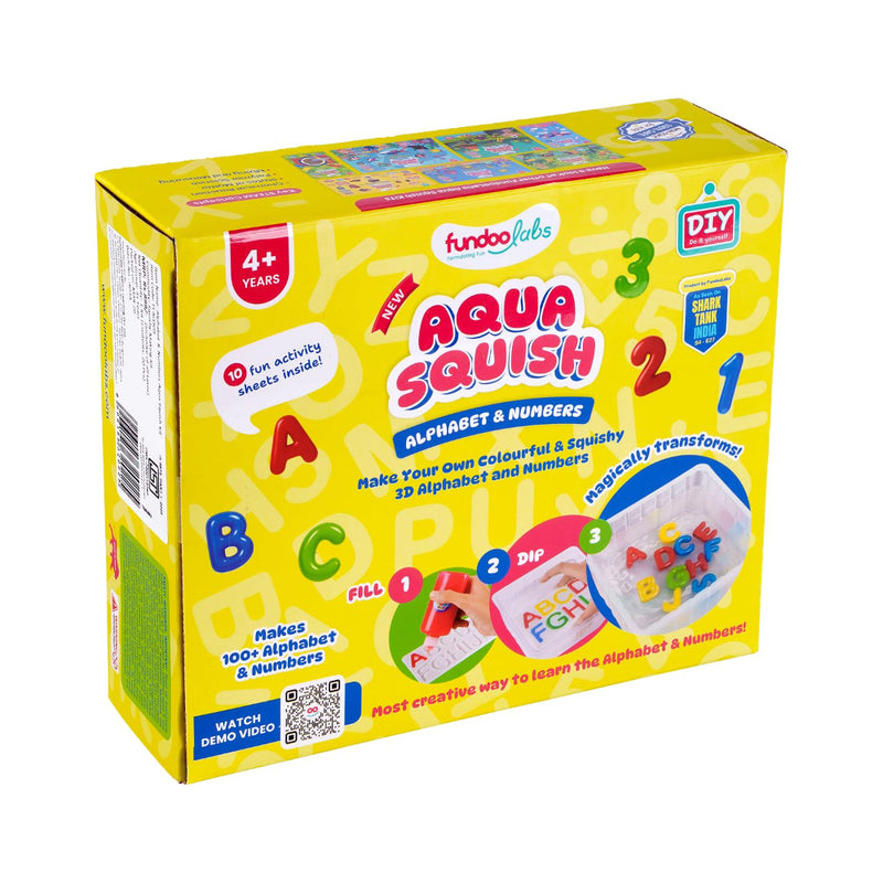 FundooLabs Alphabet & Numbers Aqua Squish Kit-Arts & Crafts-FundooLabs-Toycra