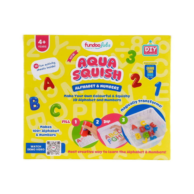 FundooLabs Alphabet & Numbers Aqua Squish Kit-Arts & Crafts-FundooLabs-Toycra