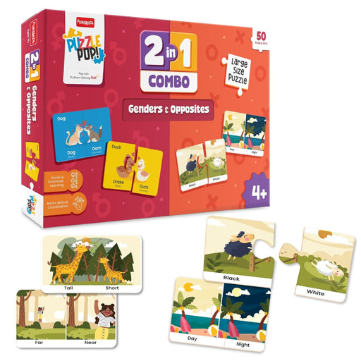 Funskool 2 in 1 Combo Puzzle Set – Genders & Opposites-Puzzles-Funskool-Toycra