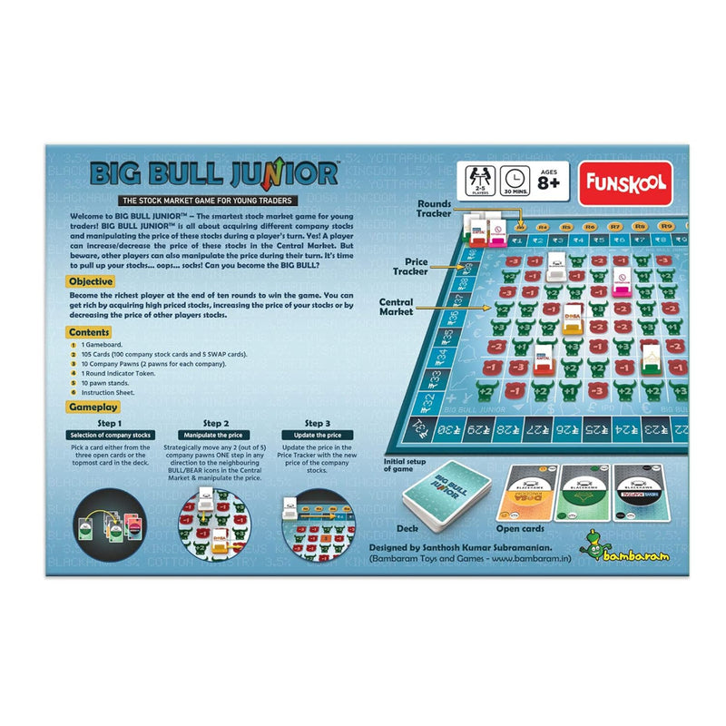 Funskool Big Bull Junior The Ultimate Stock Market Game For Young Traders