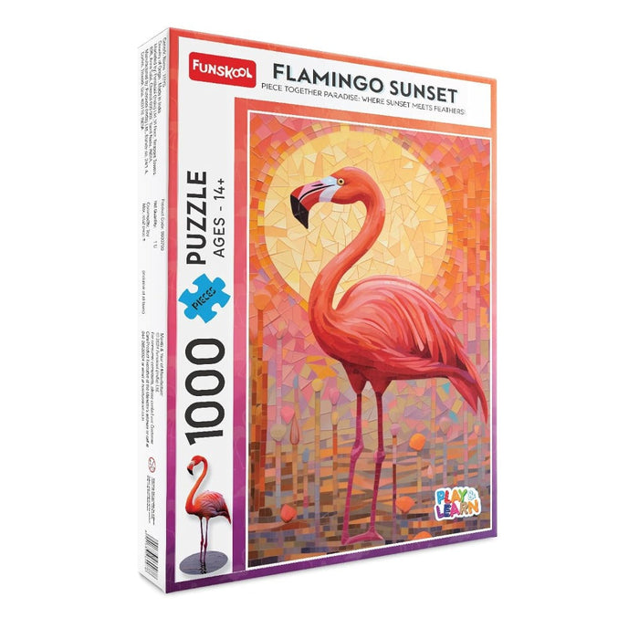 Funskool Flamingo Sunset Jigsaw Puzzle 1000 Pieces-Puzzles-Funskool-Toycra