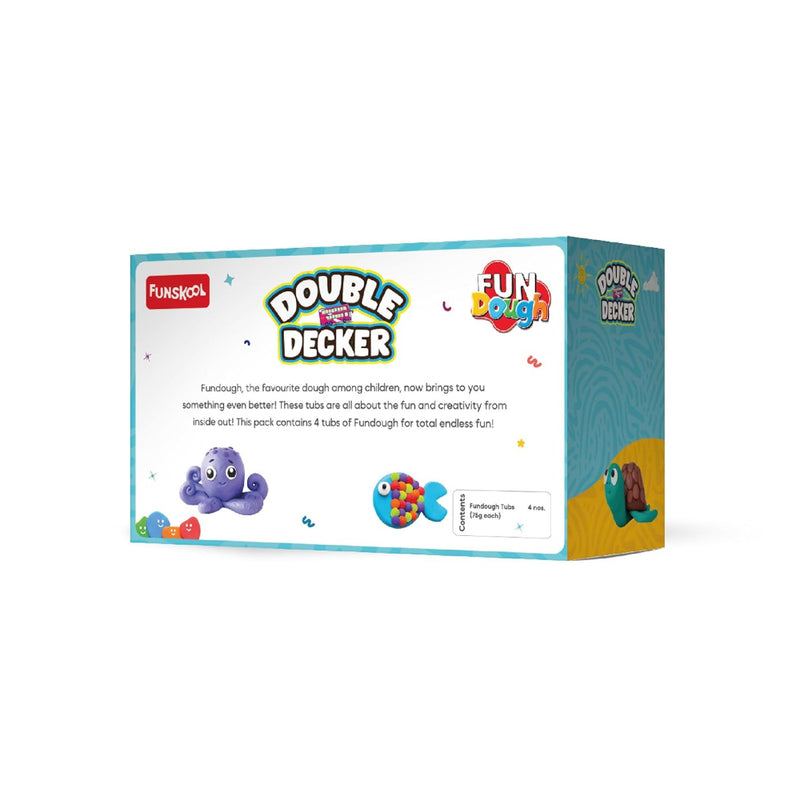 Funskool Fundough Double Decker, 4 tubs of Dough-Active Play-Funskool-Toycra