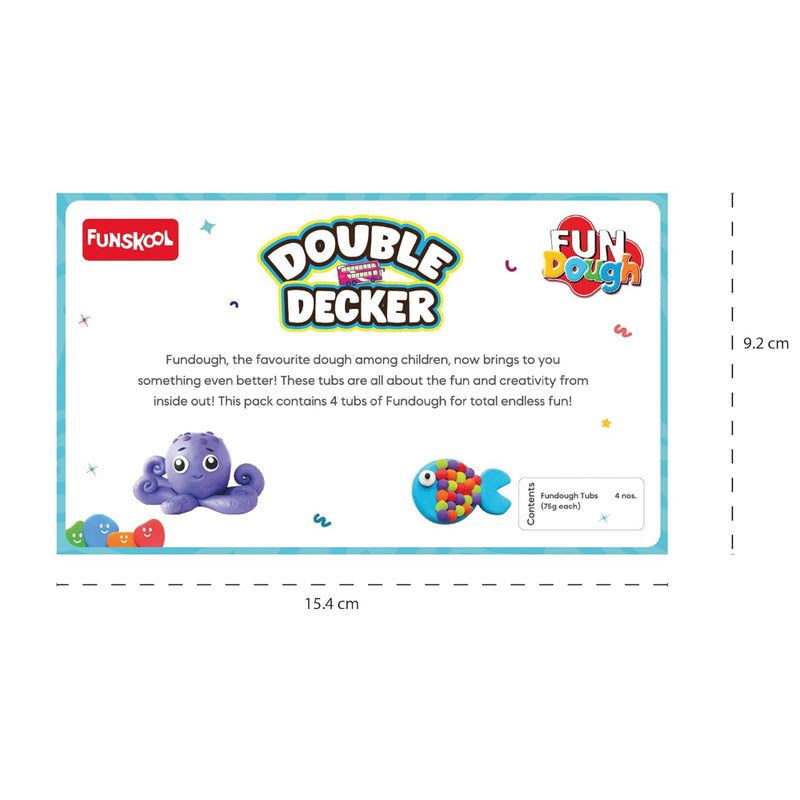Funskool Fundough Double Decker, 4 tubs of Dough-Active Play-Funskool-Toycra