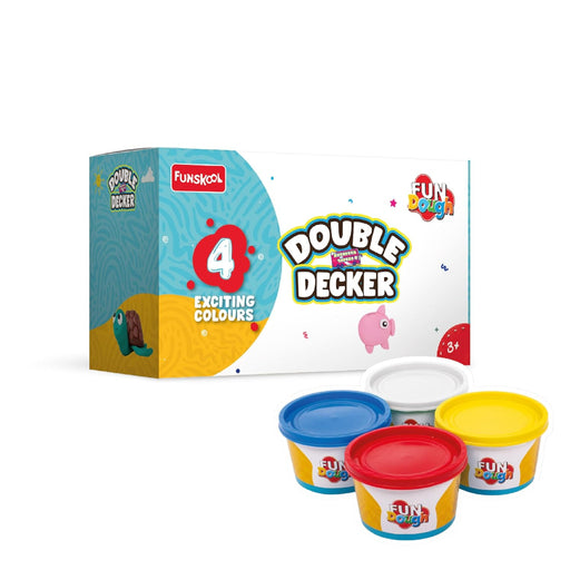 Funskool Fundough Double Decker, 4 tubs of Dough-Active Play-Funskool-Toycra