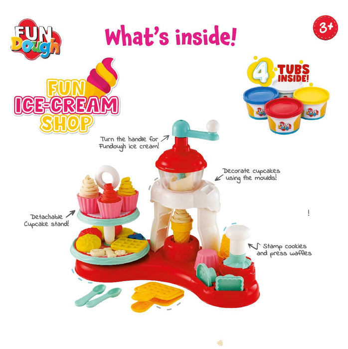 Funskool Fundough Ice Cream Shop Playset-Pretend Play-Funskool-Toycra