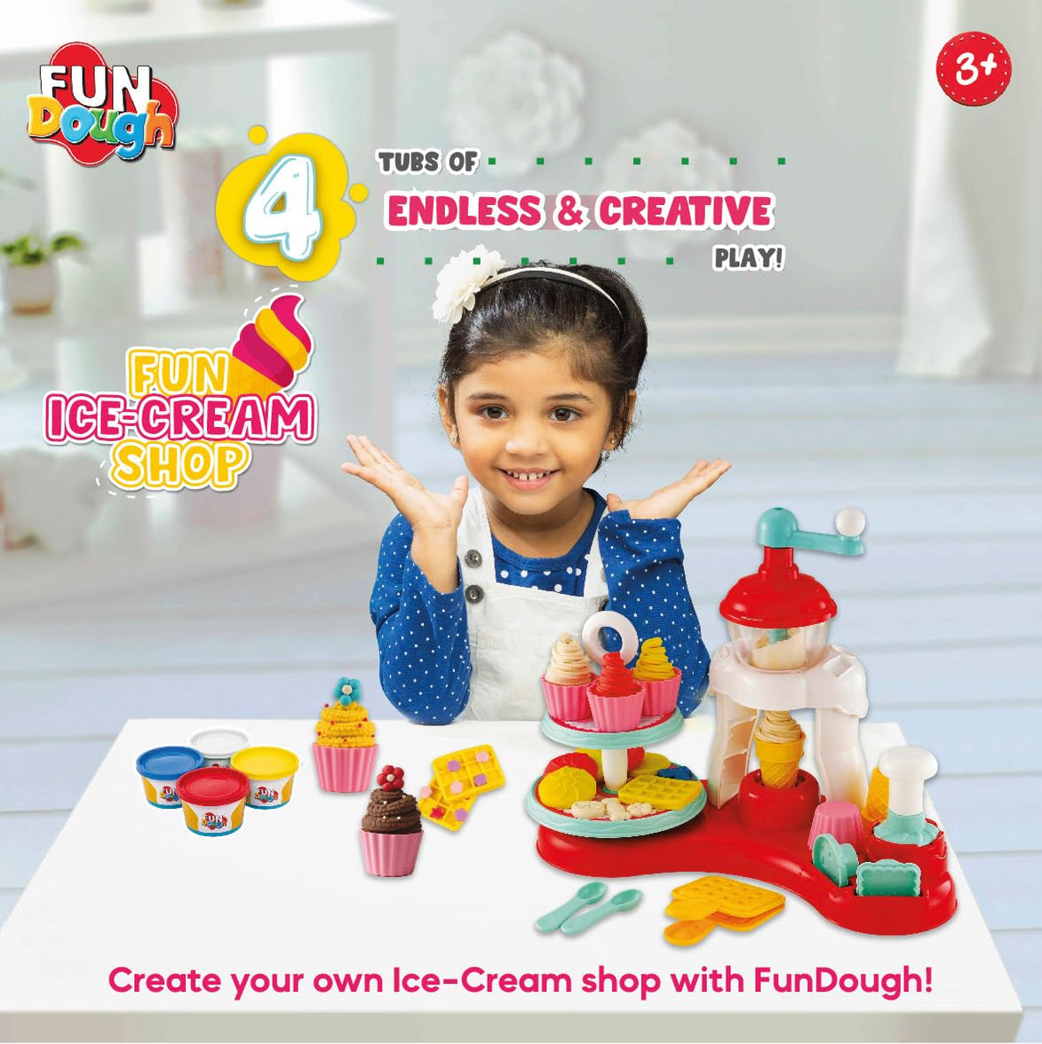 Funskool Fundough Ice Cream Shop Playset — Toycra