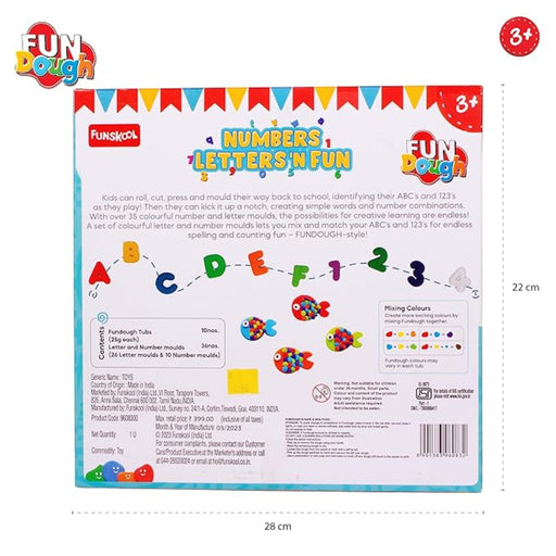 Funskool Fundough Numbers Letters N Fun-Learning & Education-Fanskool-Toycra