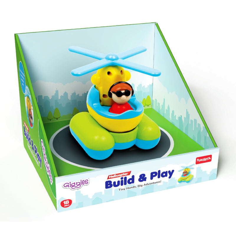 Funskool Giggles Build & Play Helicopter -Multi Color