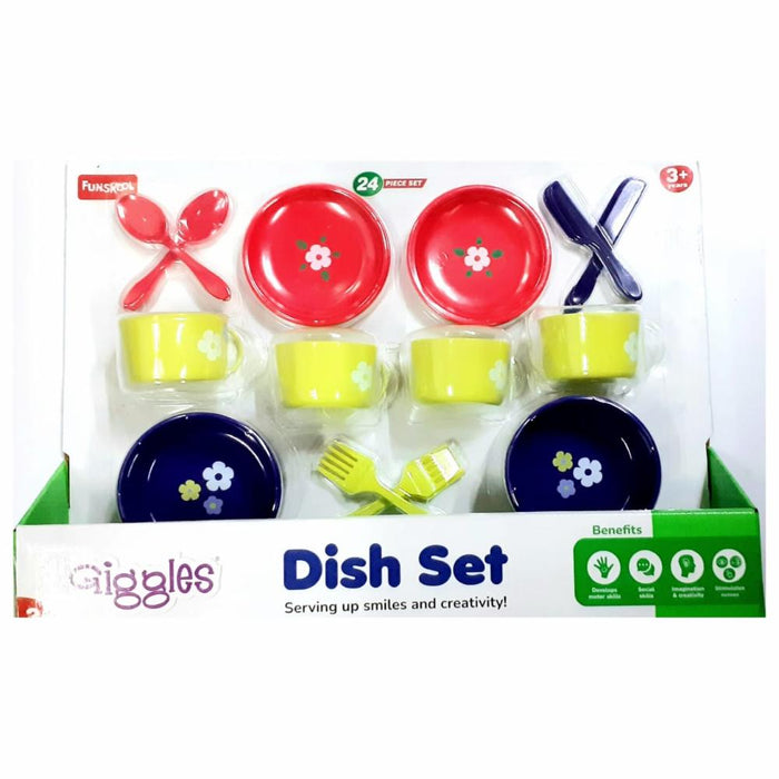 Funskool Giggles Dish Set - MultiColor-Pretend Play-Funskool-Toycra