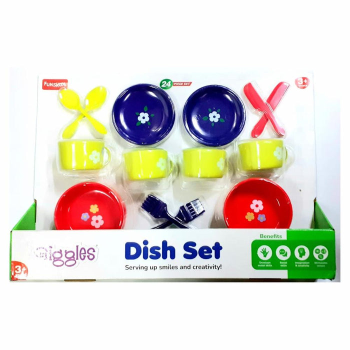 Funskool Giggles Dish Set - MultiColor-Pretend Play-Funskool-Toycra