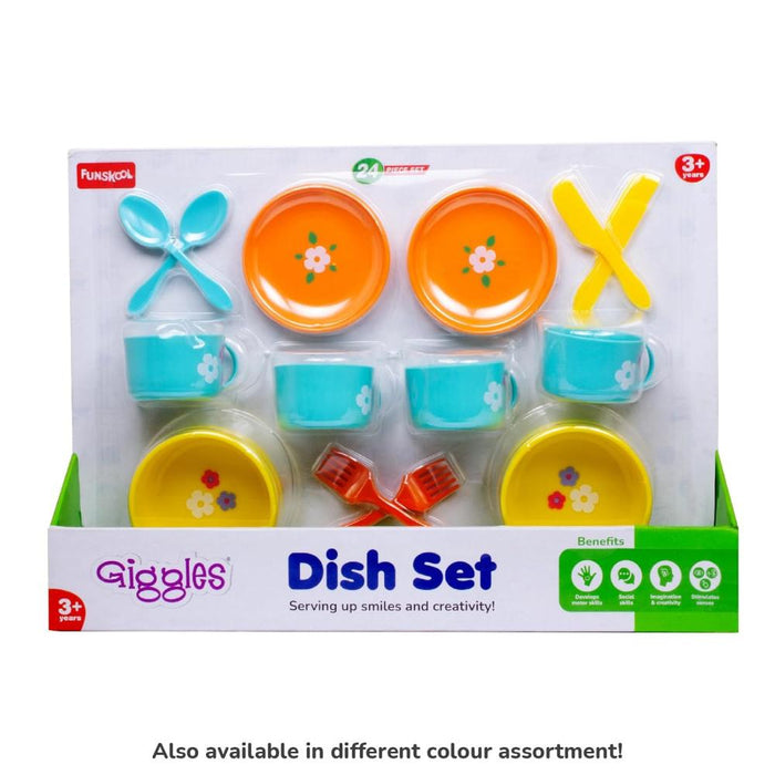 Funskool Giggles Dish Set - MultiColor-Pretend Play-Funskool-Toycra