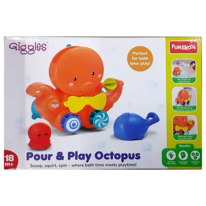 Funskool Giggles Pour & Play Octopus-Bath Toys-Giggles-Toycra