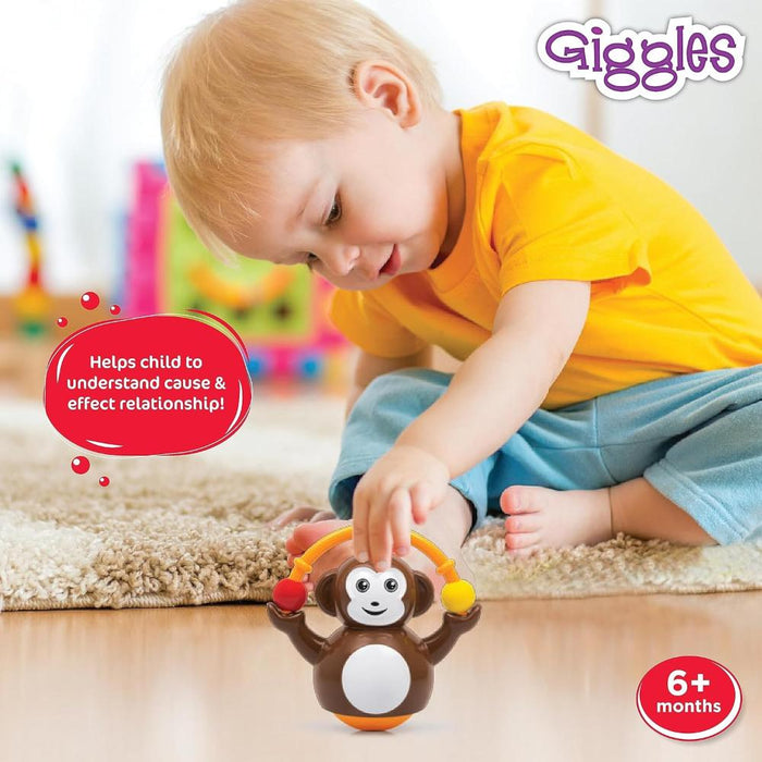 Funskool Giggles Push N Crawl Monkey-Active Play-Funskool-Toycra