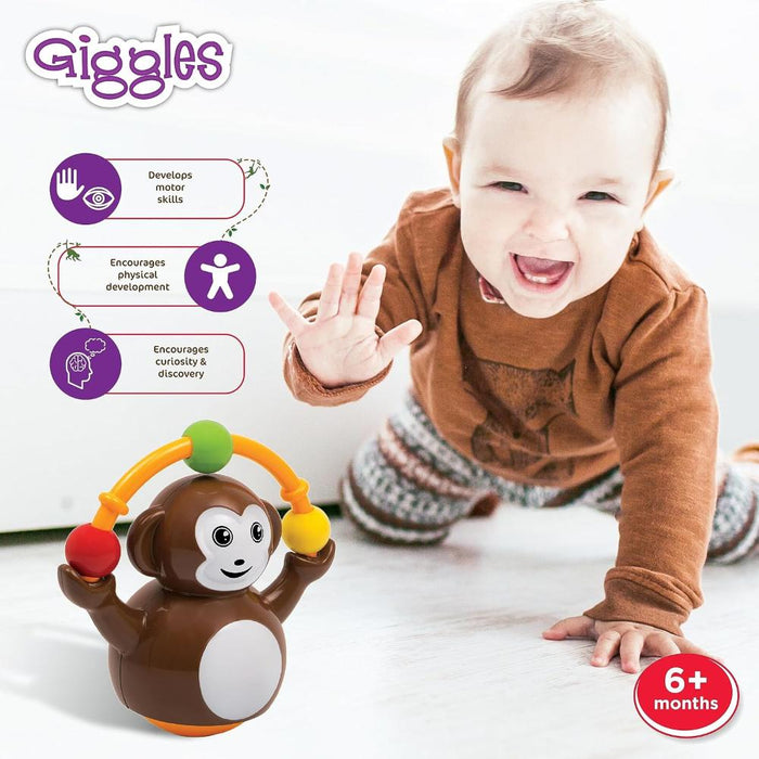 Funskool Giggles Push N Crawl Monkey-Active Play-Funskool-Toycra