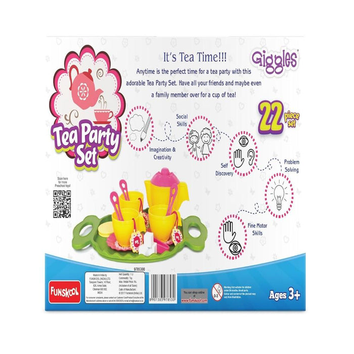 Funskool Giggles - Tea Party Set, 22 Piece-Pretend Play-Funskool-Toycra