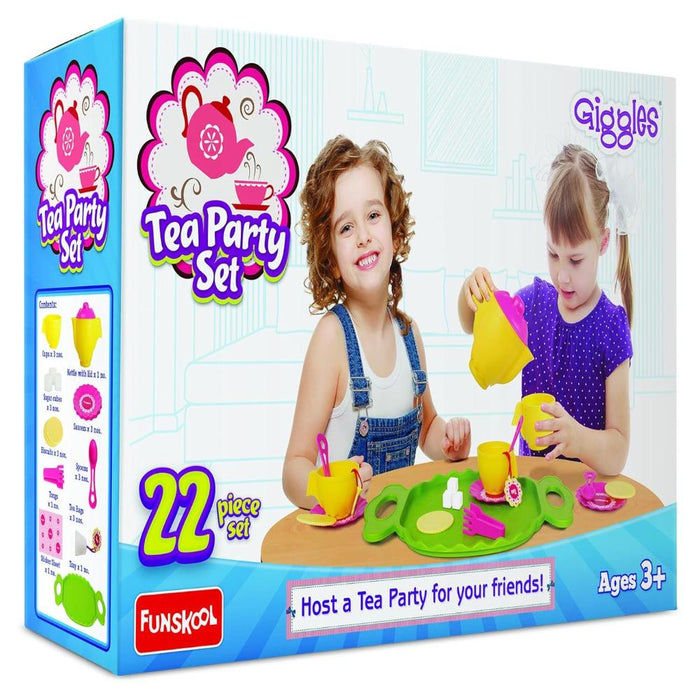 Funskool Giggles - Tea Party Set, 22 Piece-Pretend Play-Funskool-Toycra