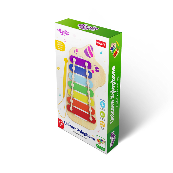Funskool Giggles Unicorn Xylophone-Musical Toys-Funskool-Toycra