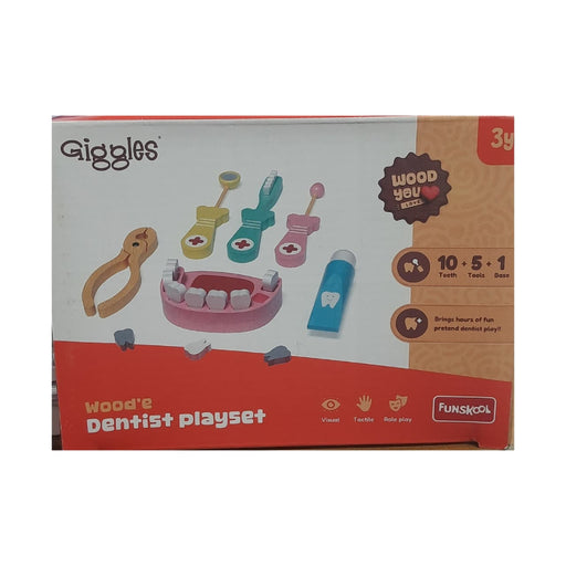 Funskool Giggles Wooden Dental Doctor Kit Toy Set-Pretend Play-Funskool-Toycra
