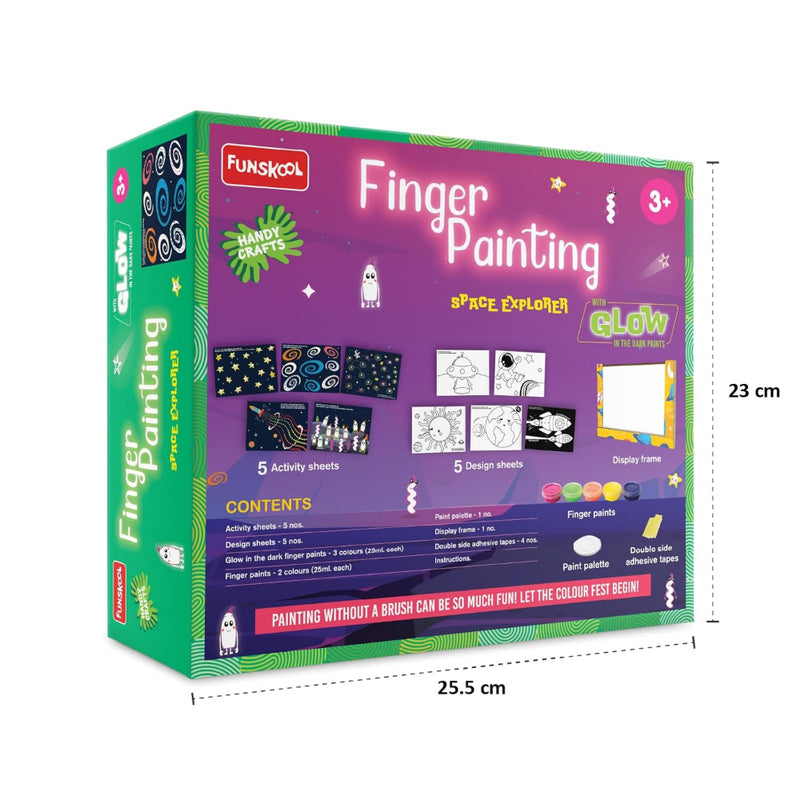 Funskool Handycrafts Finger Painting Glow in The Dark Space Explorer
