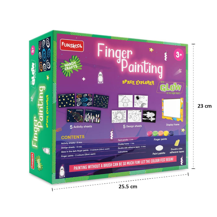 Funskool Handycrafts Finger Painting Glow in The Dark Space Explorer-Arts & Crafts-Funskool-Toycra