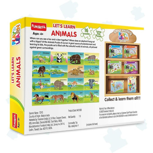 Funskool Play & Learn Animal Puzzle-Puzzles-Funskool-Toycra