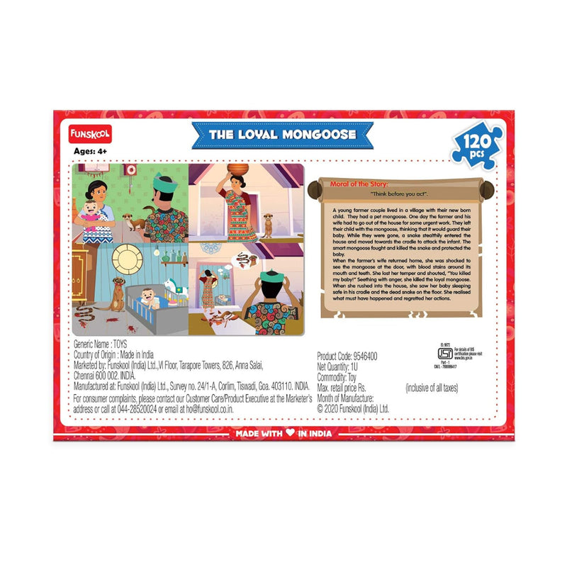 Funskool Play & Learn-The Loyal Mongoose 120 Pieces Puzzle