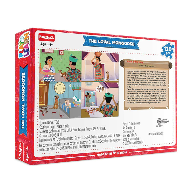 Funskool Play & Learn-The Loyal Mongoose 120 Pieces Puzzle