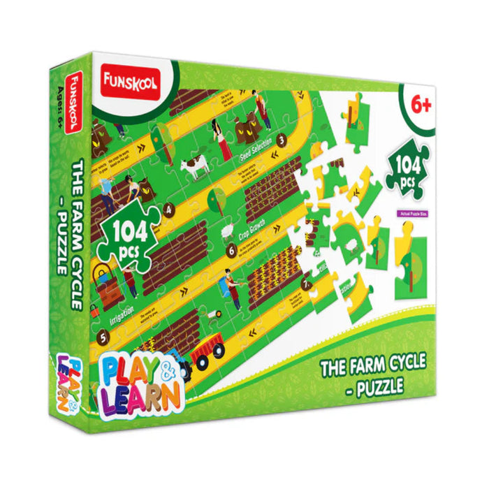 Funskool The Farm Cycle Puzzle-Puzzles-Fanskool-Toycra