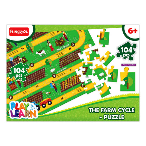 Funskool The Farm Cycle Puzzle-Puzzles-Fanskool-Toycra