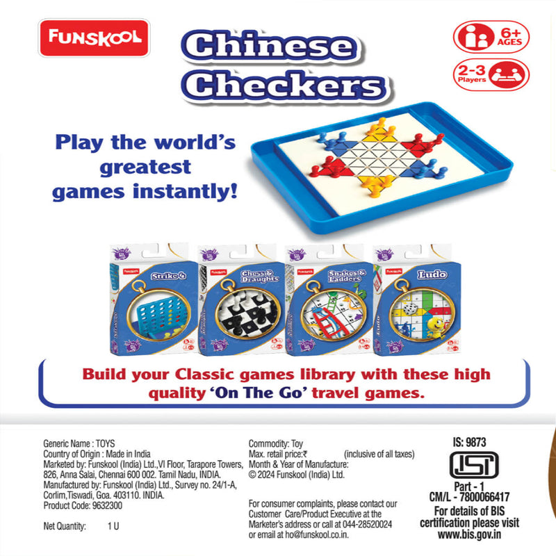 Funskool Travel Chinese Checkers-Board Games-Funskool-Toycra