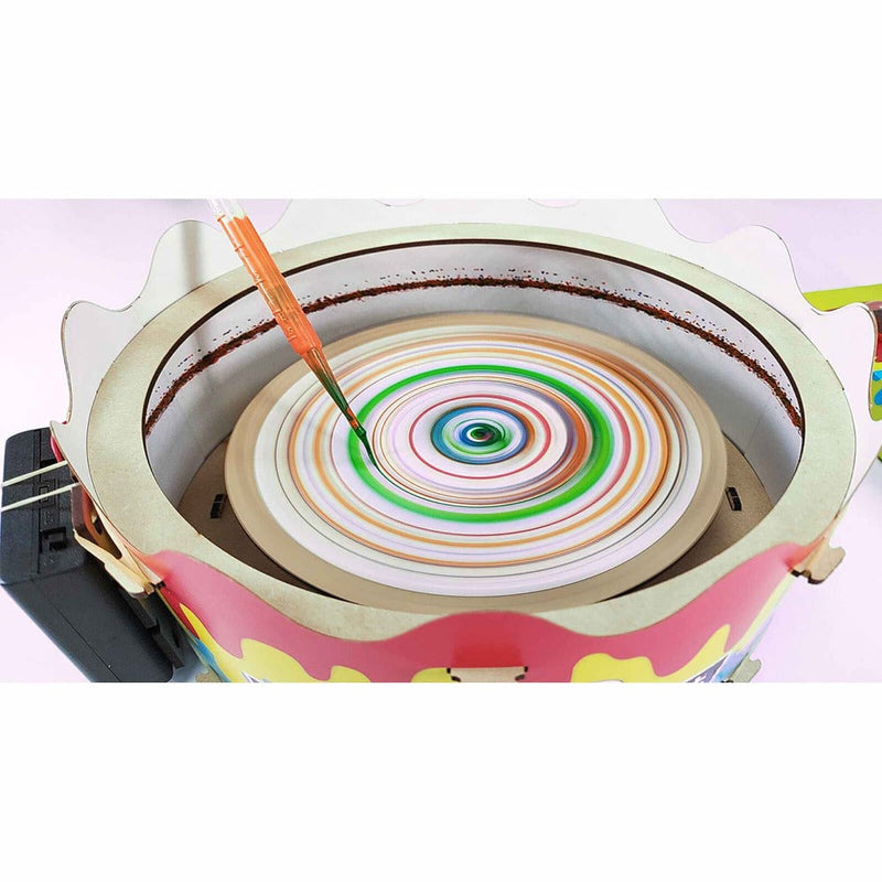 Funvention DIY Spin Art Machine & Drawbot Paint Craft Kit