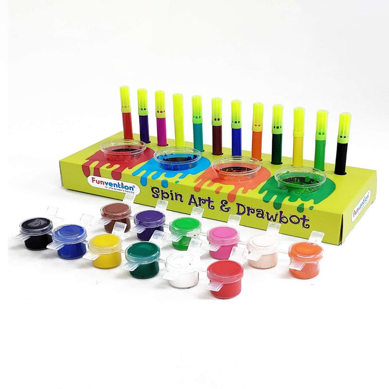 Funvention DIY Spin Art Machine & Drawbot Paint Craft Kit