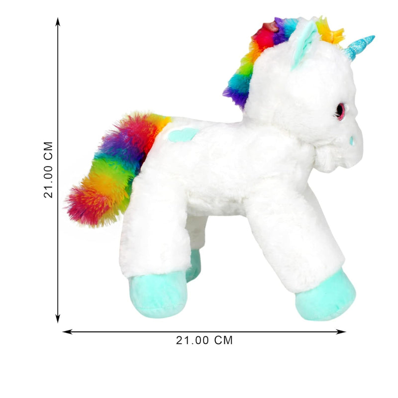 Fuzzbuzz Lying Unicorn Plush White 53cm