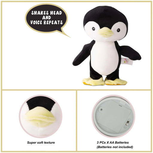 Fuzzbuzz Pugs At Play Skipper the Penguin | Interactive Walk N Talk Plush Toy-Musical Toys-Fuzzbuzz-Toycra