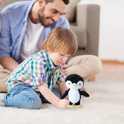 Fuzzbuzz Pugs At Play Skipper the Penguin | Interactive Walk N Talk Plush Toy
