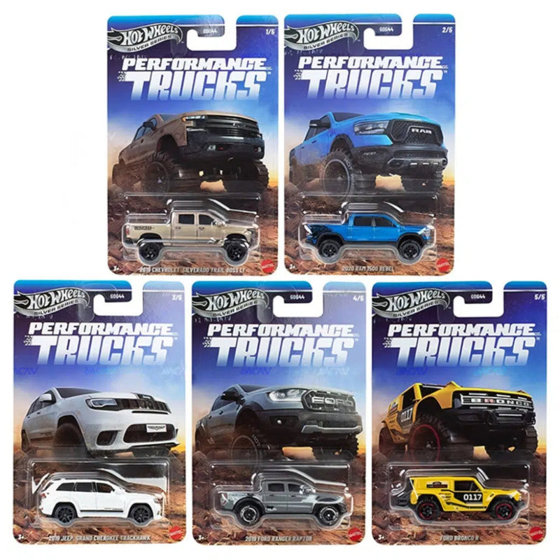 Hot Wheels 2026 Silver Series 1:64  Performance Trucks – Set of 5
