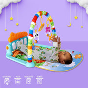 Karma Solutions Genie's Toy Bus Baby Piano Gym Mat with Hanging Rattles